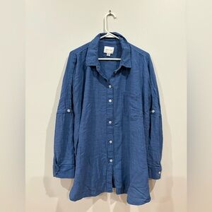 American Eagle Lightweight Blue Long Sleeve Shirt Size L